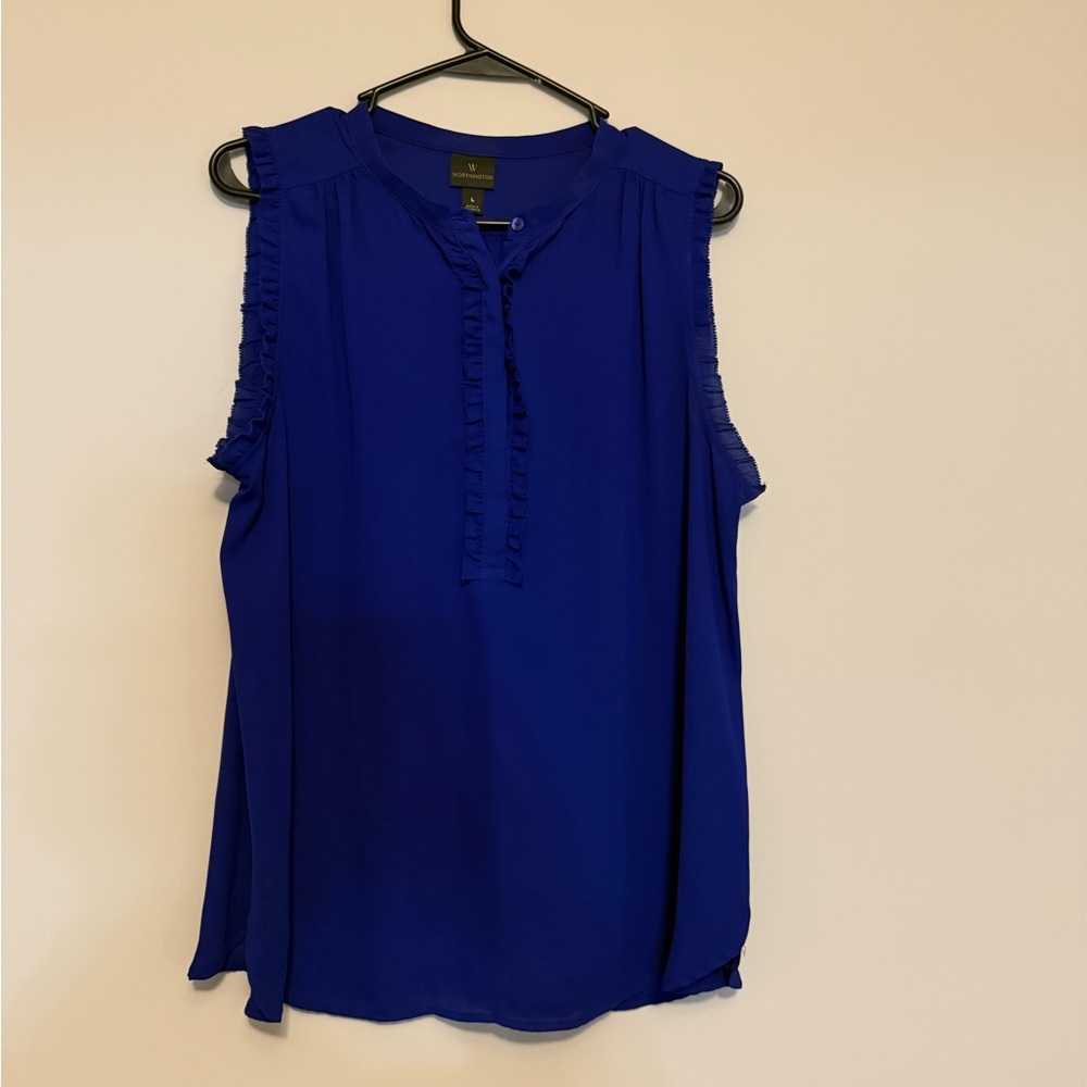 Elegant Blue Sleeveless Top